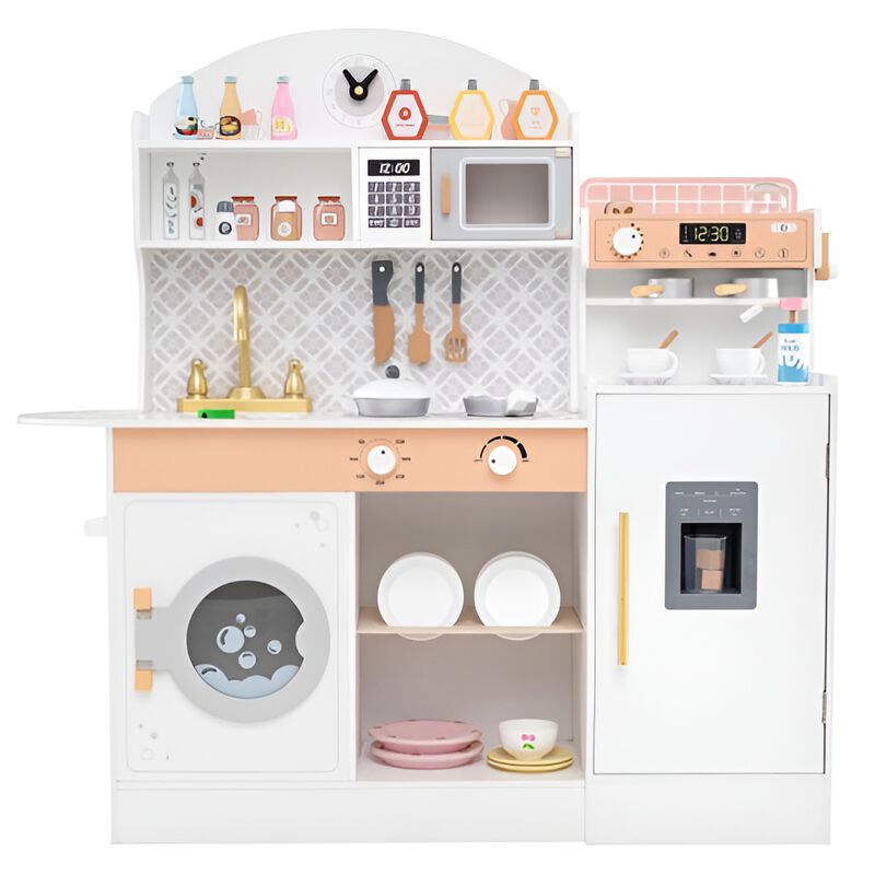 Kitchen Playset with Coffee Maker and Accessories for Kids Pretend Play Toy Set