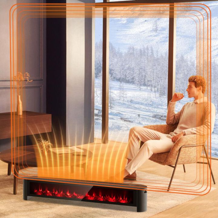 Hivvago 1400W Baseboard Electric Heater with Realistic Multicolor Flame