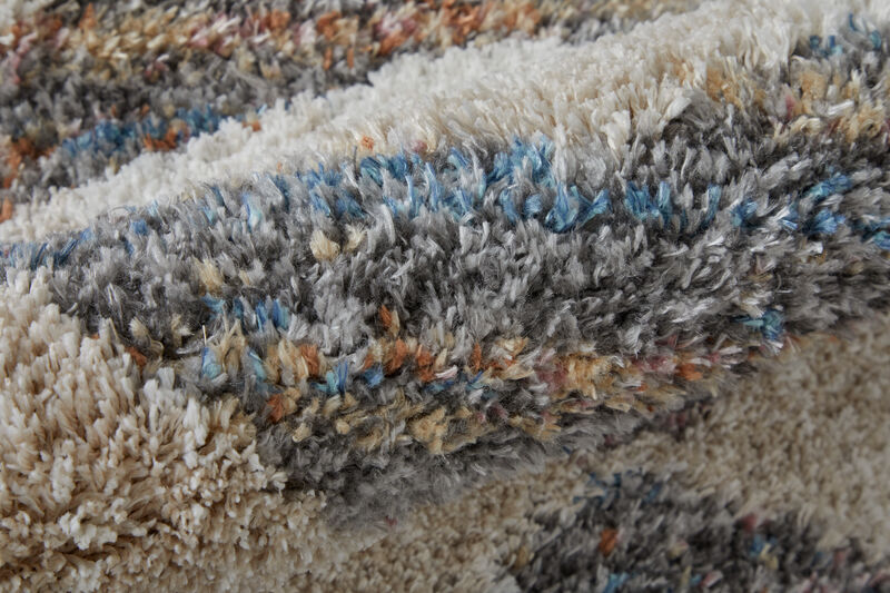 Mynka 39IFF Tan/Ivory/Blue 5' x 8' Rug