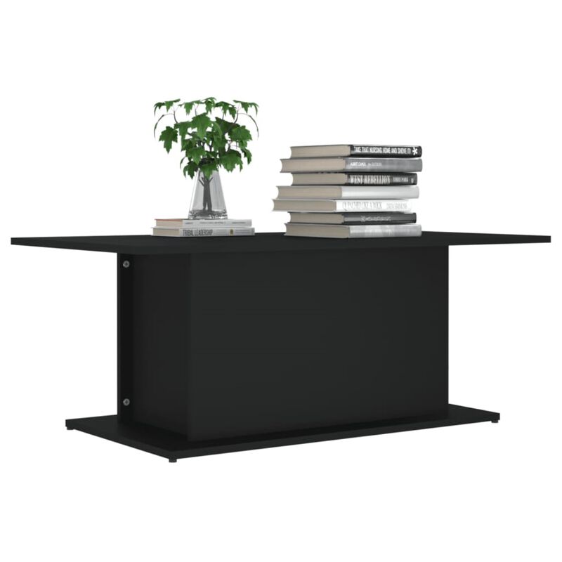 vidaXL Coffee Table Black 40.2"x21.9"x15.7" Chipboard