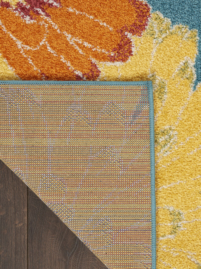 Allur ALR06 Turquoise/Multicolor 4' x 6' Rug