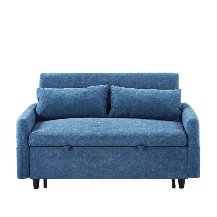 Merax Sleep Sofa Bed Loveseats Sofa Couch with Adjsutable Backrest