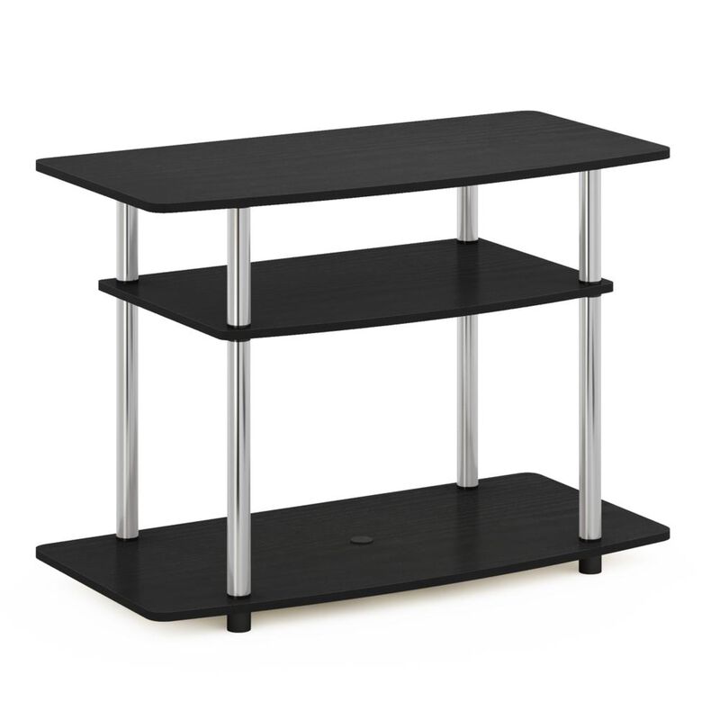 Furinno Furinno Turn-N-Tube No Tools 3-Tier TV Stands, Americano/Chrome
