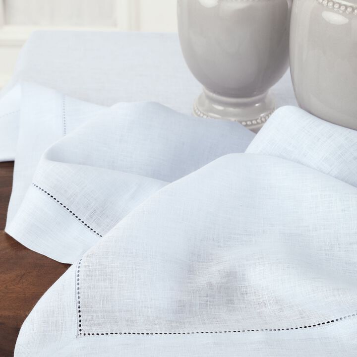 Solino Home 100% Pure Linen Tablecloth | Classic Hemstitch