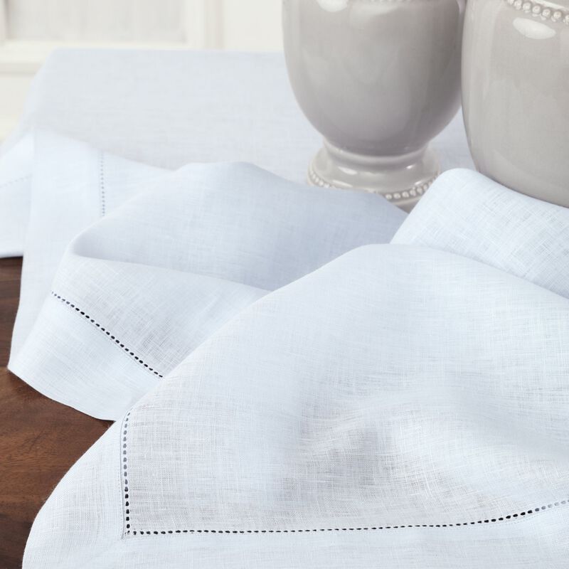 Solino Home 100% Pure Linen Tablecloth | Classic Hemstitch