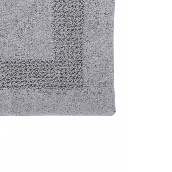 Extremely Absorbent Cotton Bath Rug 24" x 40" Silver by Perthshire Platinum Collection