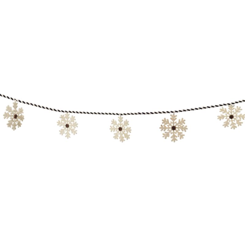 Snowflake Garland for Winter and Holiday Home Décor (Set of 2)