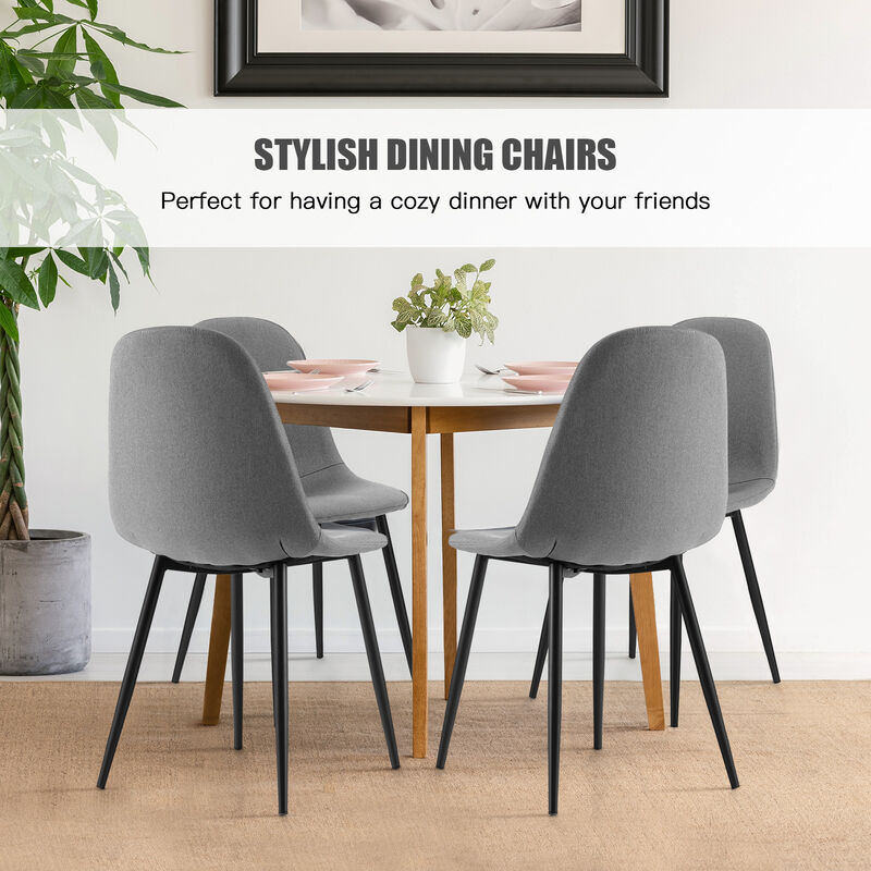 Set of 4 Stylish Dining Chairs for Modern Home and Kitchen