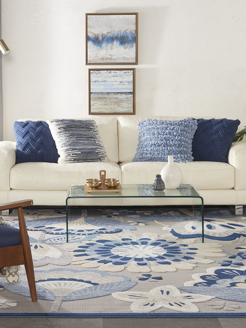 Aloha ALH25 Blue/Gray 9' x 12' Rug