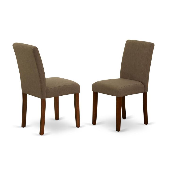 East West Furniture Dining Room Set Mahogany, NOAB5-MAH-18