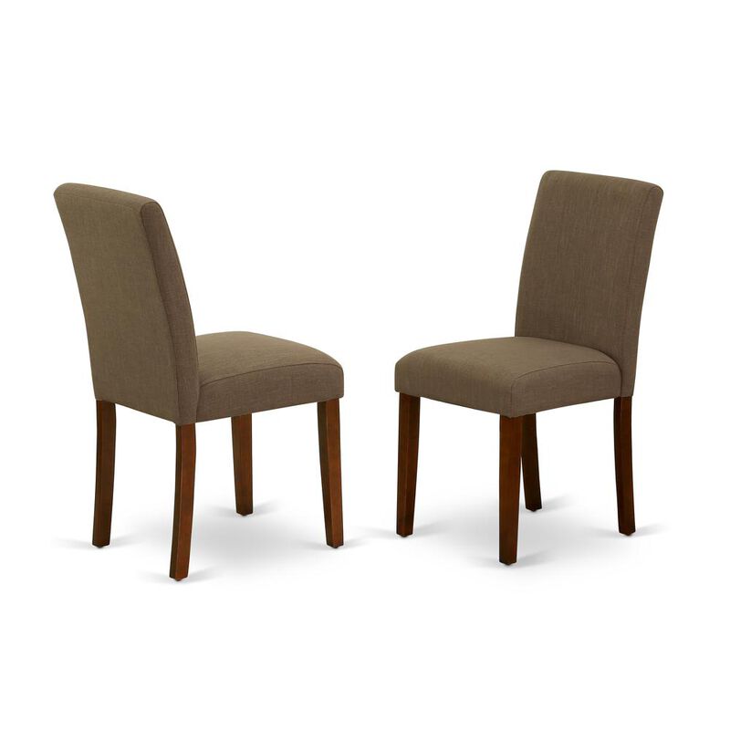 East West Furniture Dining Room Set Mahogany, NOAB5-MAH-18