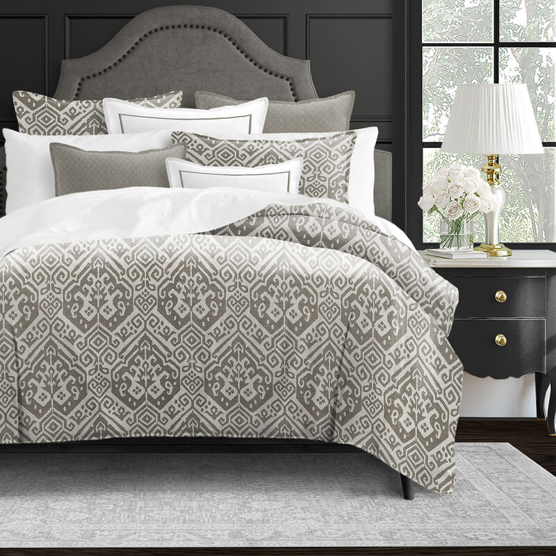 6ix Tailors Fine Linens Teagan Truffle Duvet Cover Set