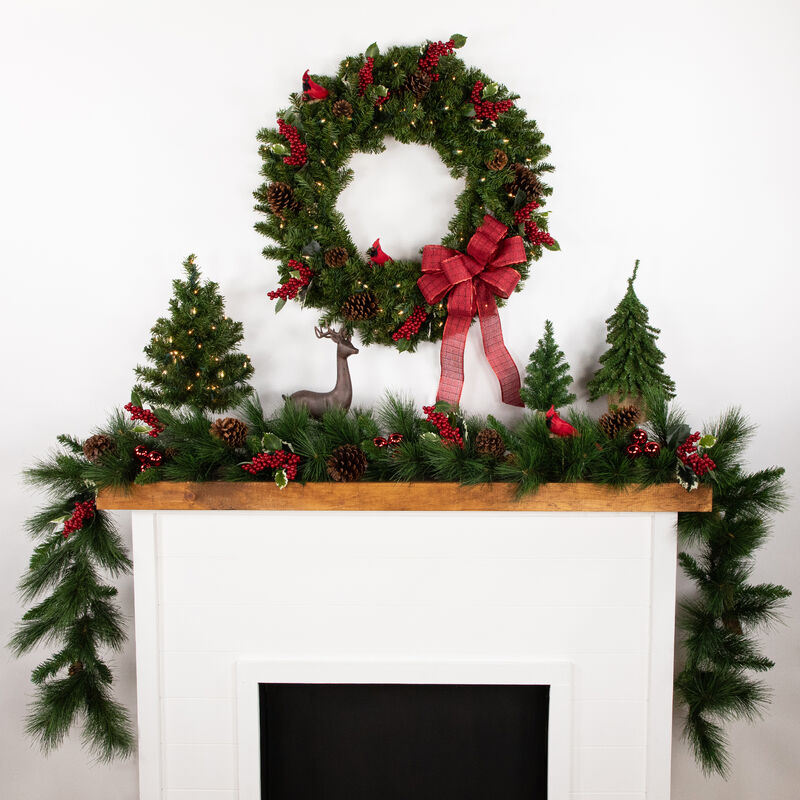 18" Pre-Lit Medium Canadian Pine Artificial Christmas Tree - Clear Lights