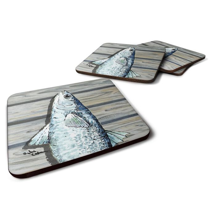 Caroline's Treasures 8490FC Mullet Foam Coasters (Set of 4), 3.5 H x 3.5 W, Multicolor