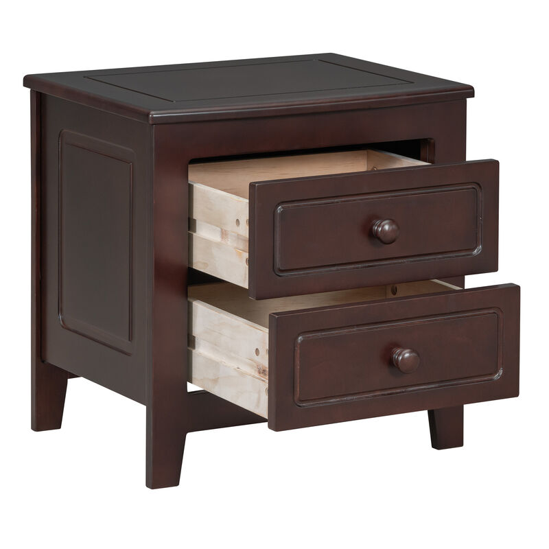 Merax Mid Century Retro 2-Drawer Nightstand