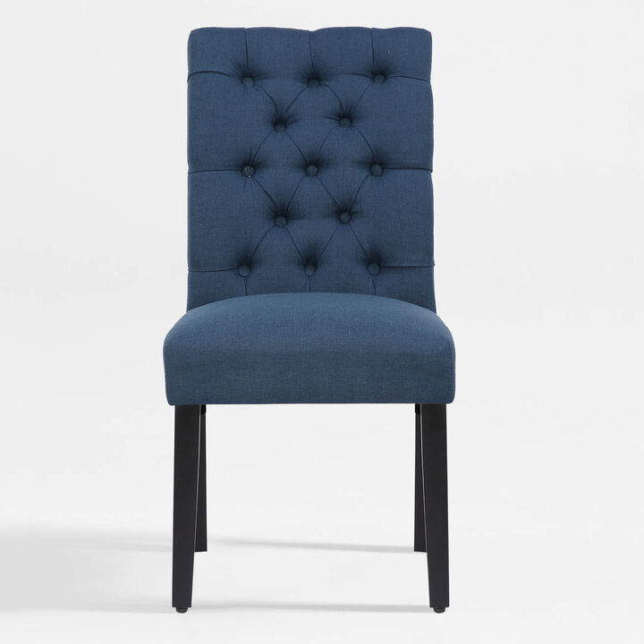WestinTrends Upholstered Button Tufted Dining Chair