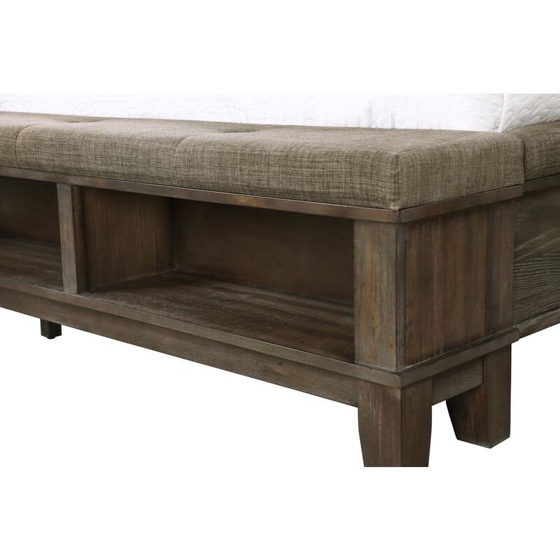 New Classic Furniture Furniture Cagney California King Solid Wood Bed in Brown