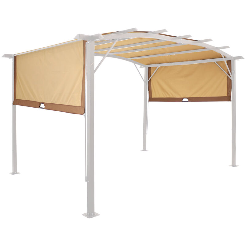 Sunnydaze 9 ft x 12 ft Polyester Retractable Pergola Canopy Shade