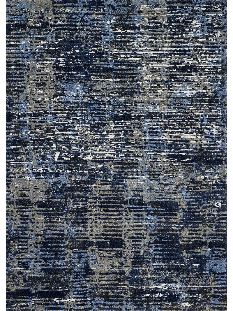 Viera VR09 Dark Blue/Grey 5'3" x 7'7" Rug
