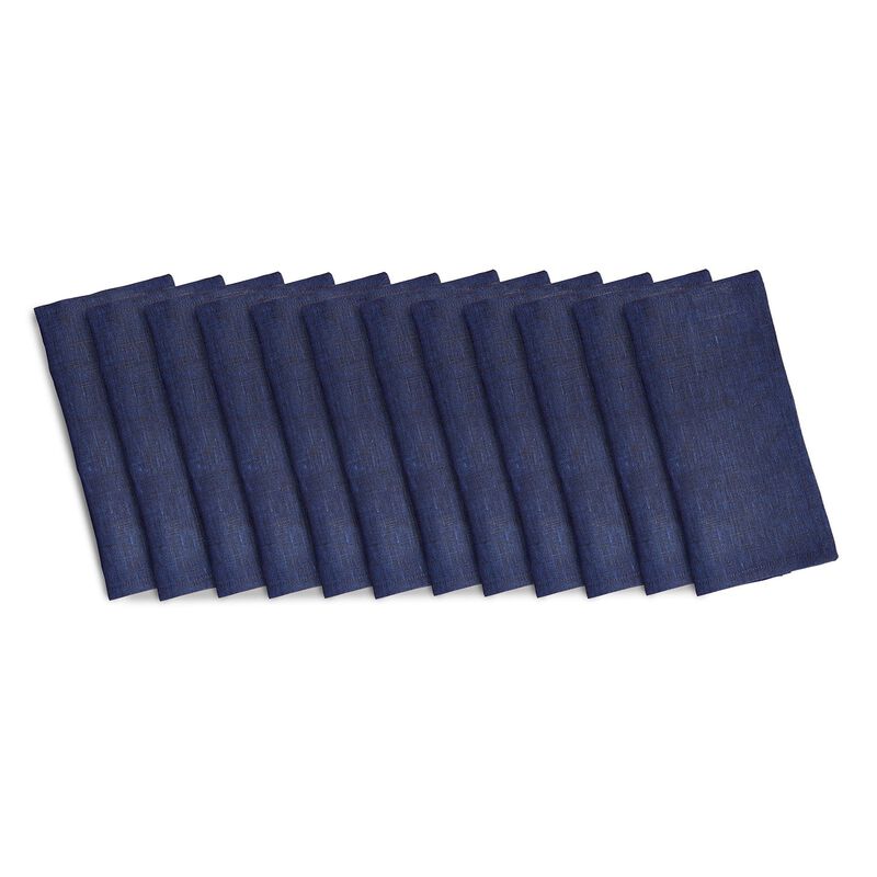 Solino Home 100% Pure Linen Cocktail Napkins Set of 12 | Athena