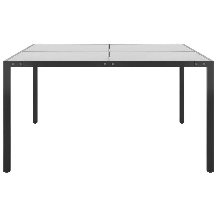 vidaXL Patio Table Anthracite 51.2"x51.2"x28.3" Steel and Glass
