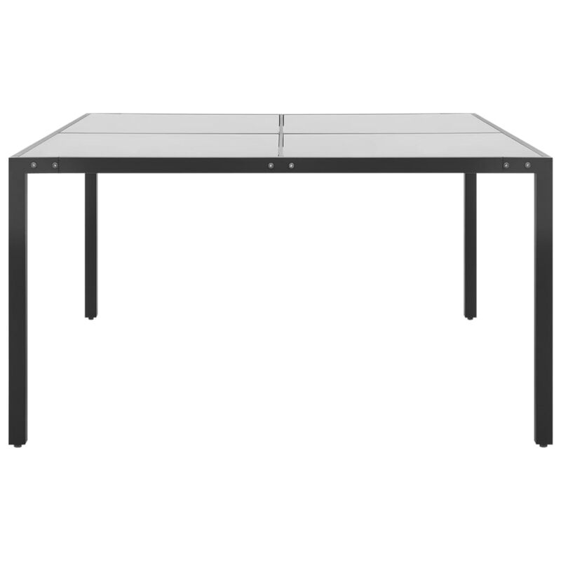 vidaXL Patio Table Anthracite 51.2"x51.2"x28.3" Steel and Glass