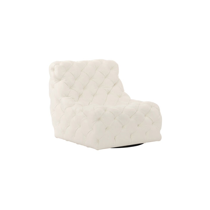 Rigby Leather Swivel Chair in White Rigby Leather Swivel Chair in White
