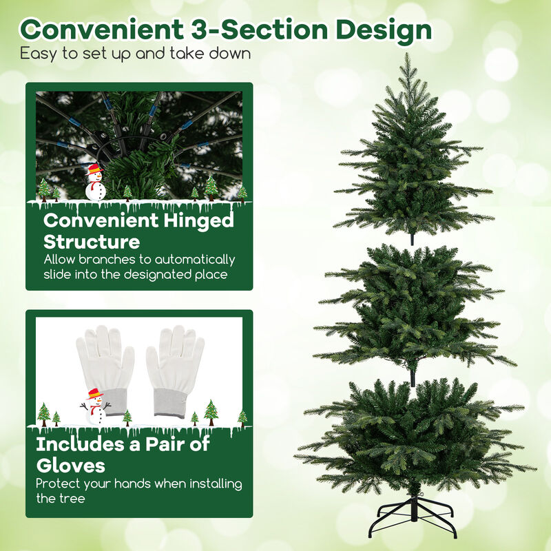 Pre-Lit Artificial Christmas Tree with Warm White LED Lights