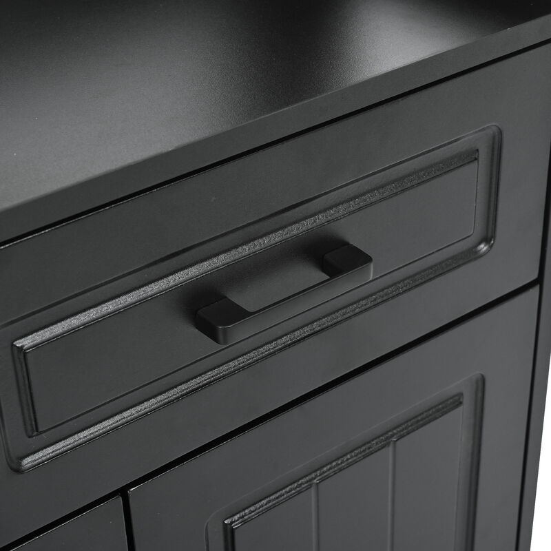 Merax 4-Door Shoe Cabinet with Coat Rack