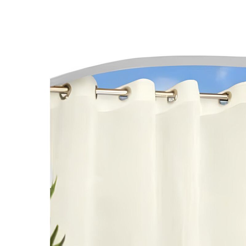 Commonwealth Outdoor Decor Escape Indoor/Outdoor Voile Grommet Panel - 54x96" - Ivory