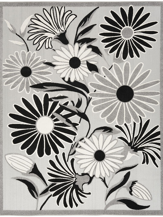 Aloha ALH33 Black/White 3'6" x 5'6" Rug