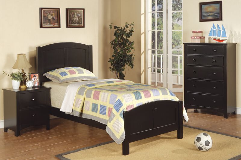Streamdale Finish Pine Veneer MDF Nightstand, 2-Drawer