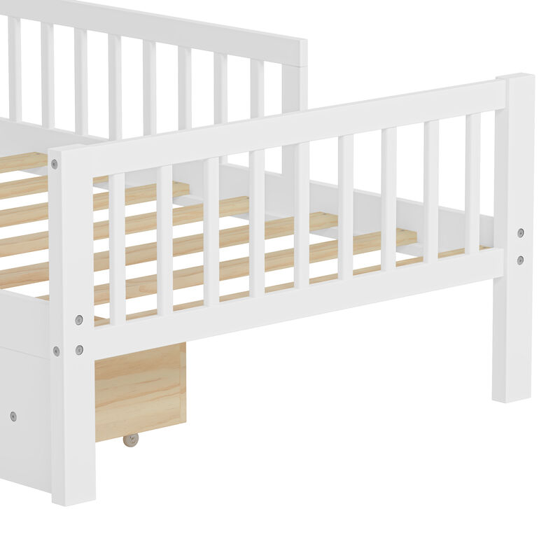Merax Platform Bed with Headboard Storage Rack