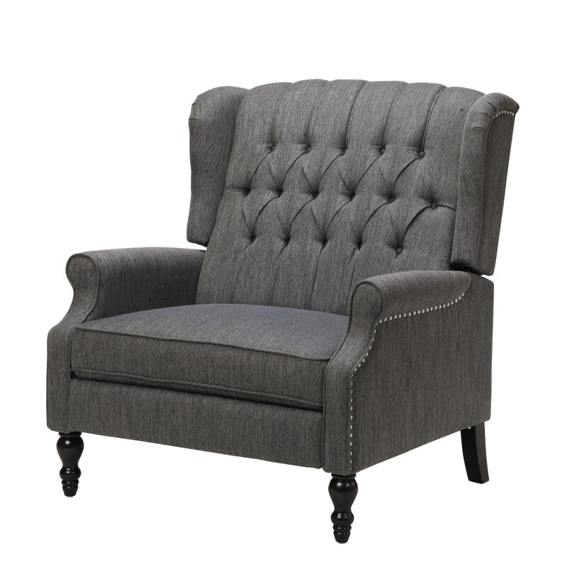 Diamond Stitch Wingback Manual Recliner Comfort and Style United