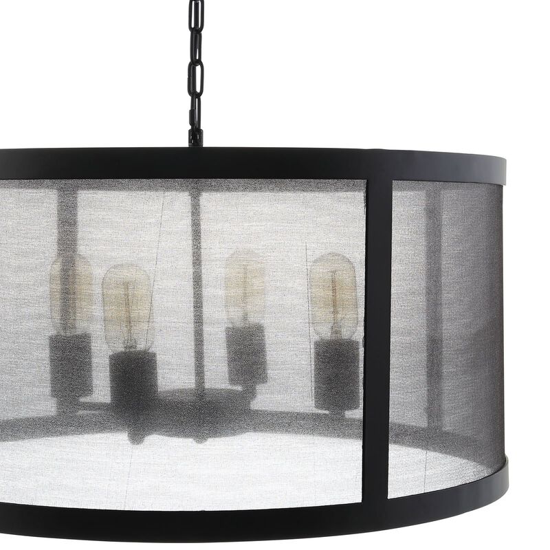 Modway Frost Steel Metal Ceiling Light Pendant Chandelier in Black