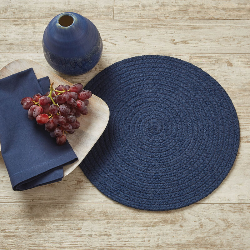 Split P Navy Essex Round Placemat Set of 4