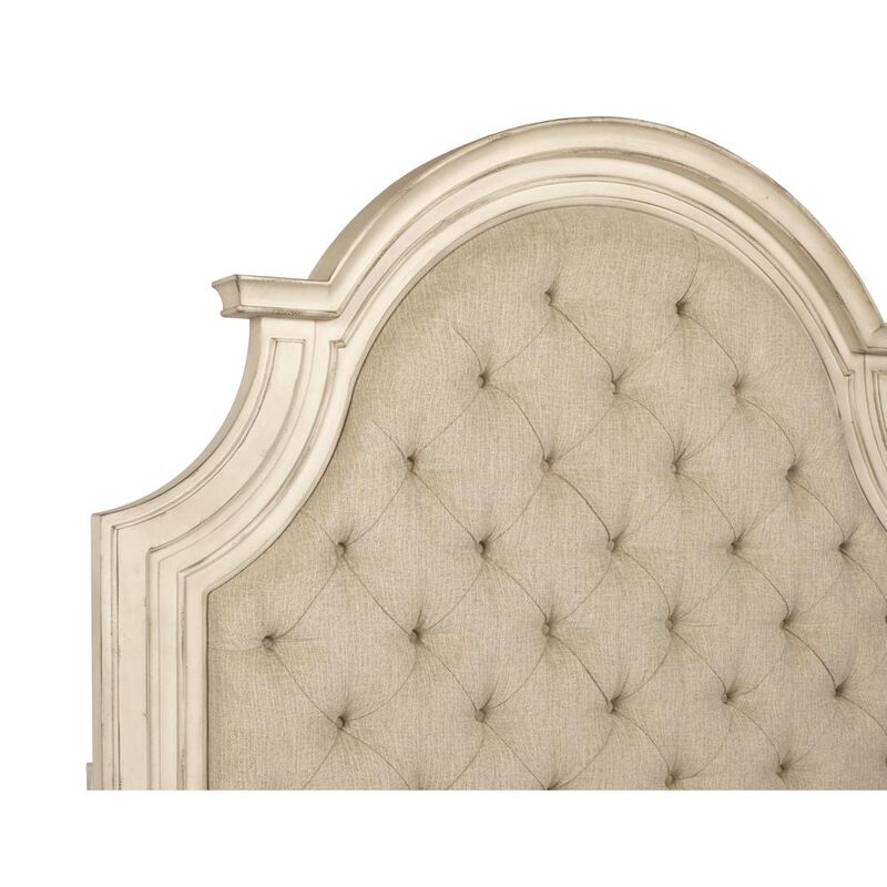 New Classic Furniture Furniture Anastasia California King Wood Bed in Ant White