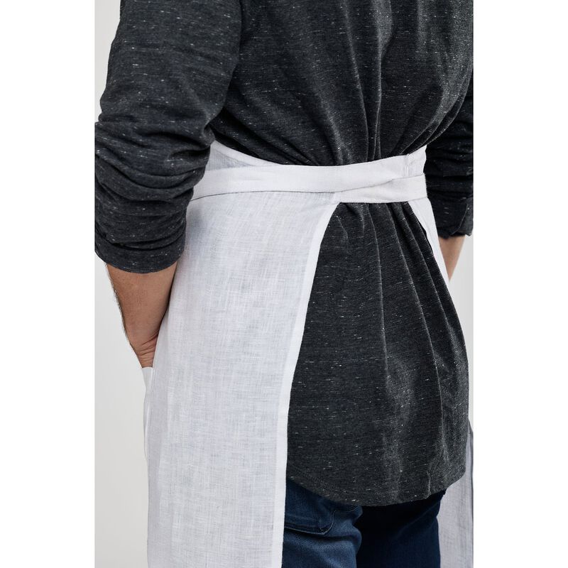 Solino Home 100% Pure Linen Full Midi Apron 38 x 36 Inch