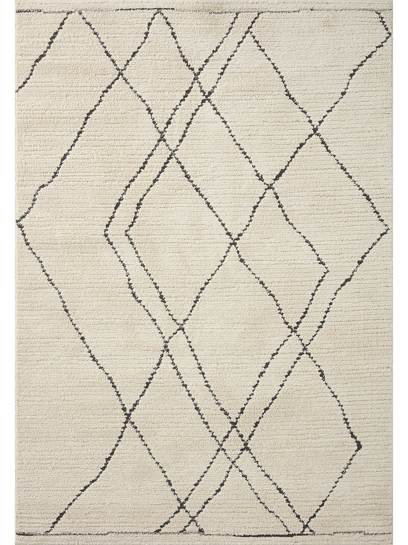 Fabian FAB02 Ivory/Charcoal 4' x 6' Rug