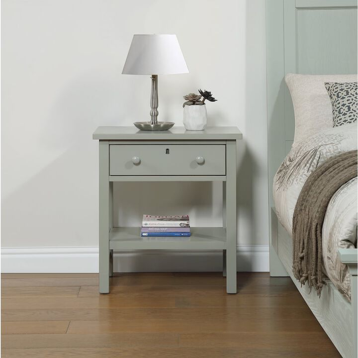 Comfort Pointe Franklen 1-drawer Storage Nightstand - Antique Gray