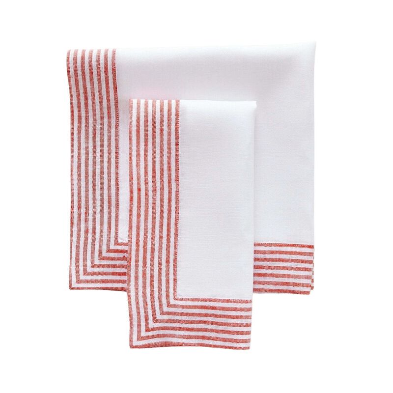 Solino Home 100% Pure Linen Dinner Napkins 20 x 20 Inch Set of 4 | Lucca