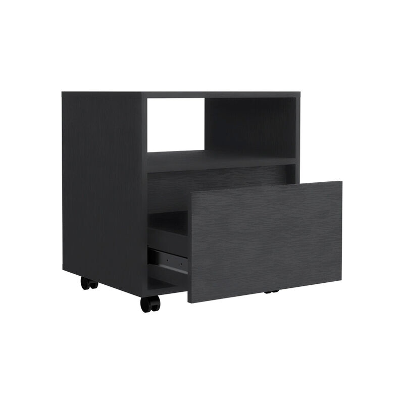 Nightstand Munyochi, Bedroom, Black