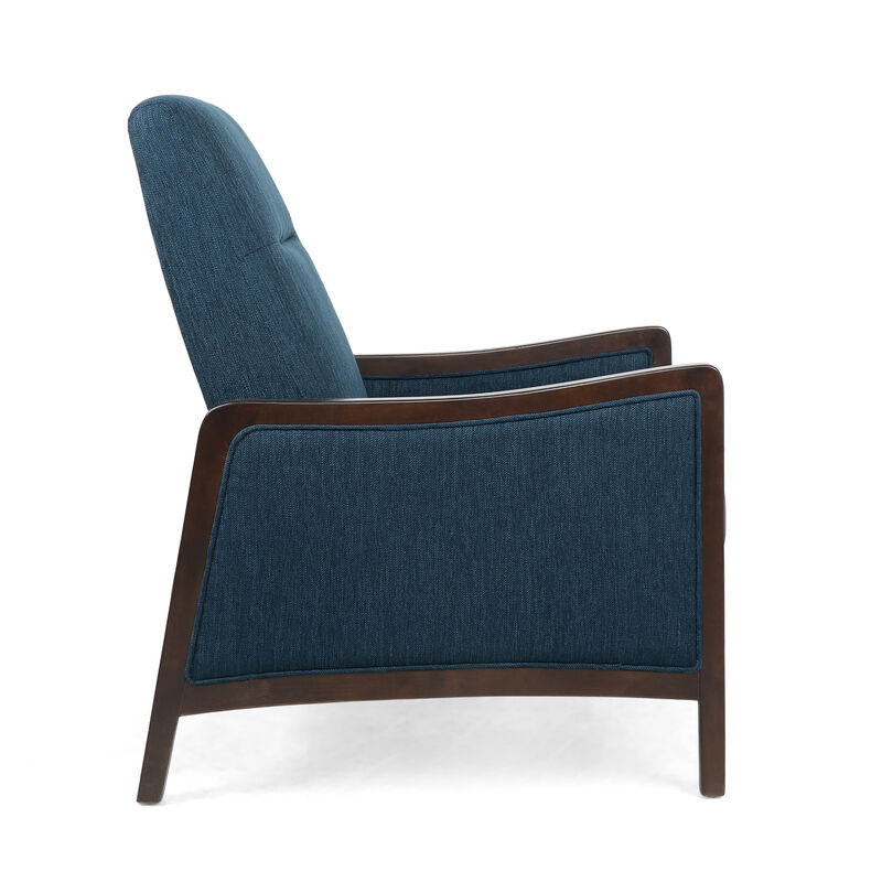 Merax Push-back Fabric Recliner Chair with Birch Wood Frame