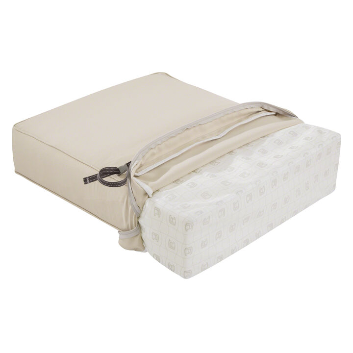 Classic Accessories Montlake FadeSafe Water-Resistant 23 x 23 x 5 Inch Outdoor Seat Cushion, Outdoor Chair Cushion, Antique Beige, Outdoor Chair Cushions, Patio Chair Cushions, Patio Cushions