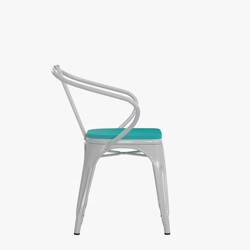 Metal Colorful Restaurant Chairs