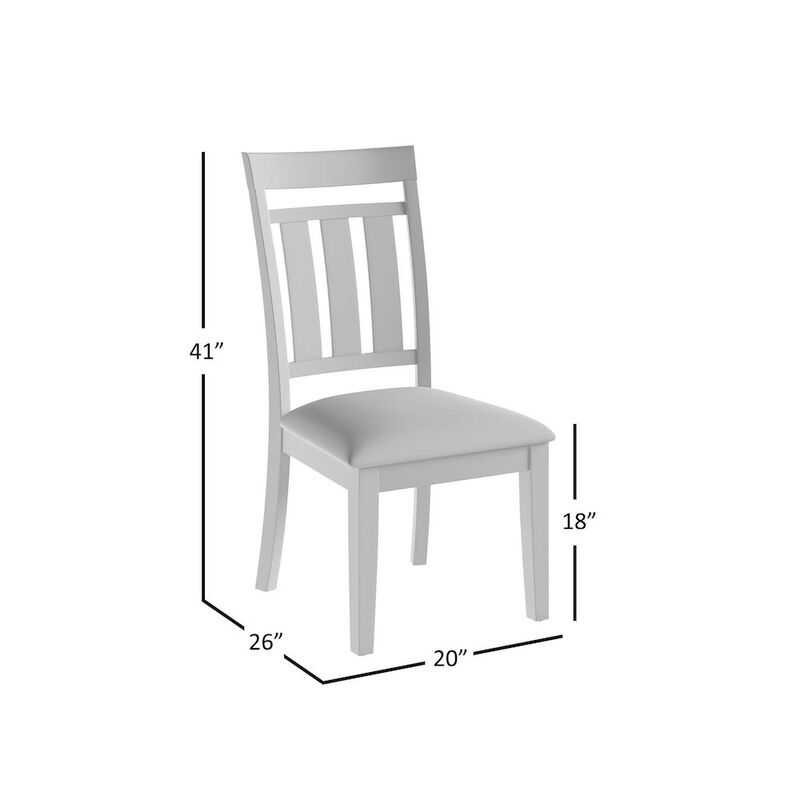 Jofran Distressed Rustic Solid Acacia Upholstered Slat-back Dining Chair (Set of 2)