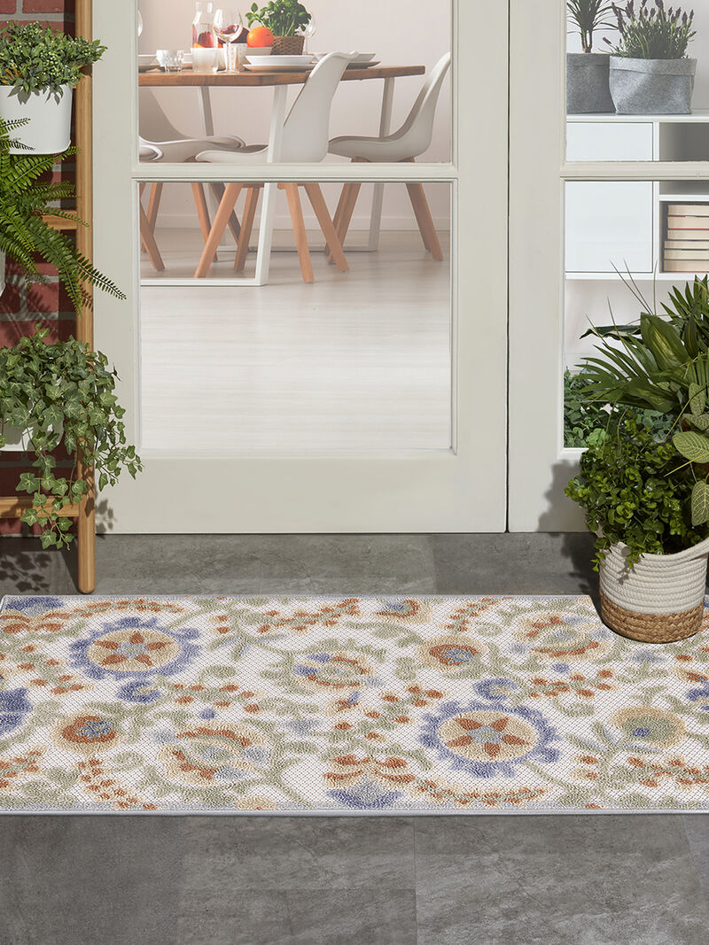 Aloha ALH17 Ivory/Blue 3'6" x 5'6" Rug