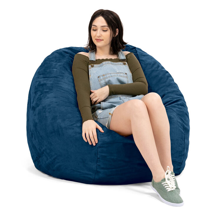Jaxx Saxx 4 Foot Round Bean Bag w/ Removable Cover