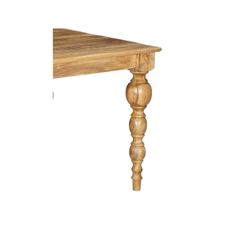 Taran Designs Renith 72 Carved Solid Wood Dining Table