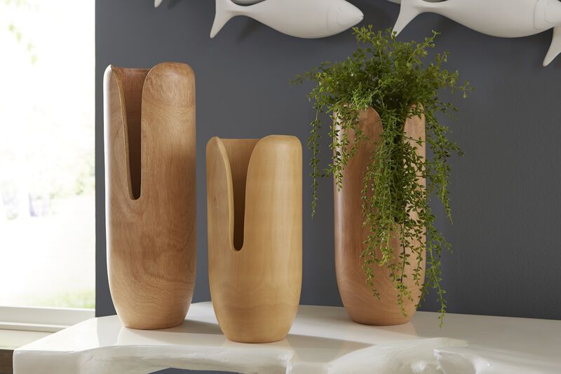 Interval Large Wood Vase